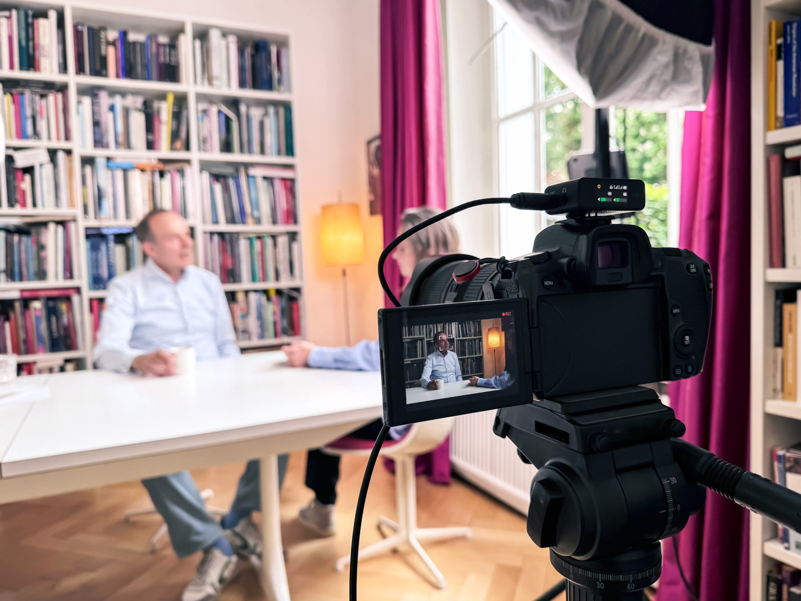 behind the scenes bei Videodreh für LinkedIn Content